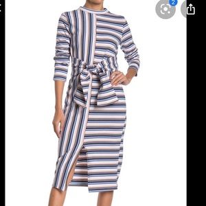 Stripped Midi Dress 100% cotton